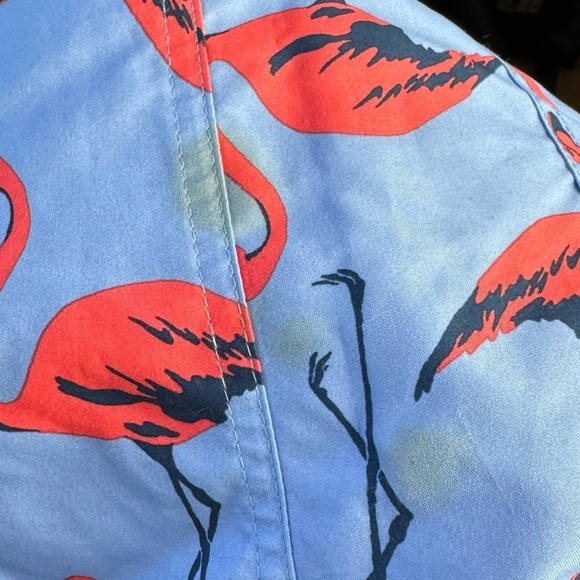 Old Navy Pink Flamingo Printed Swim UPF 40 Trunks 8 Inch Inseam - NWT with Flaw - Picture 7 of 13